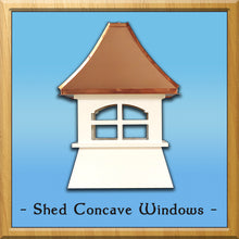Load image into Gallery viewer, Shed Concave Windows Style Cupola