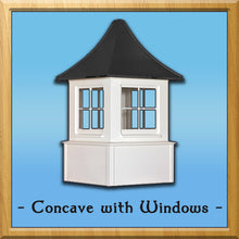 Load image into Gallery viewer, Concave with Windows Style Cupola 28”w x 53”h