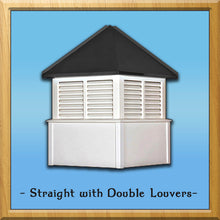 Load image into Gallery viewer, Straight with Double Louvers Style Cupola 48”w x 78”h