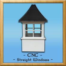 Load image into Gallery viewer, Vinyl CNC Window Style Cupolas 28”w x 57”h