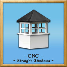 Load image into Gallery viewer, CNC Window Straight Roof Style Cupola 28”w x 50”h