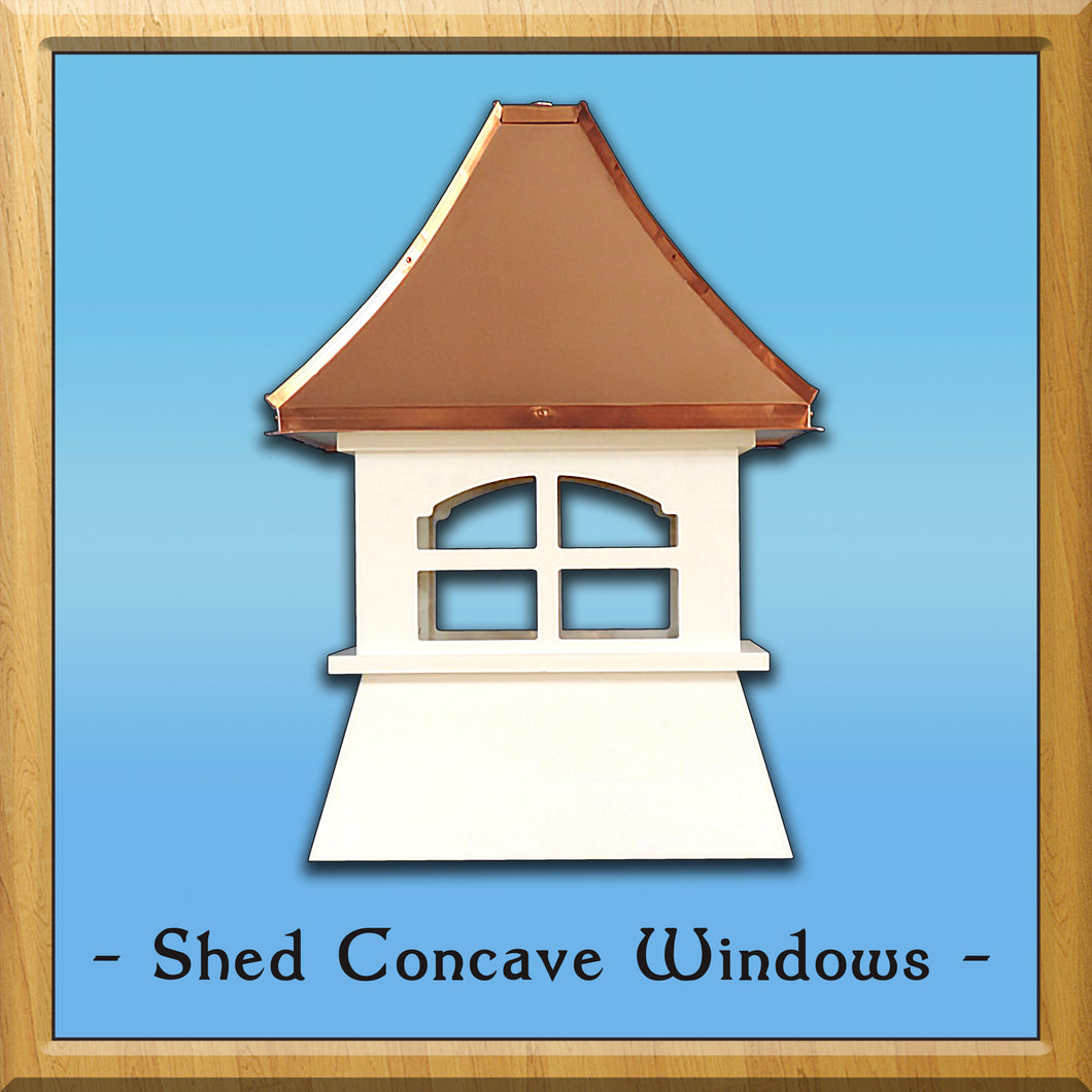 Shed Concave Windows Style Cupola