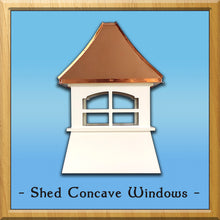 Load image into Gallery viewer, Shed Concave Windows Style Cupola
