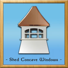 Load image into Gallery viewer, Shed Concave Windows Style Cupola
