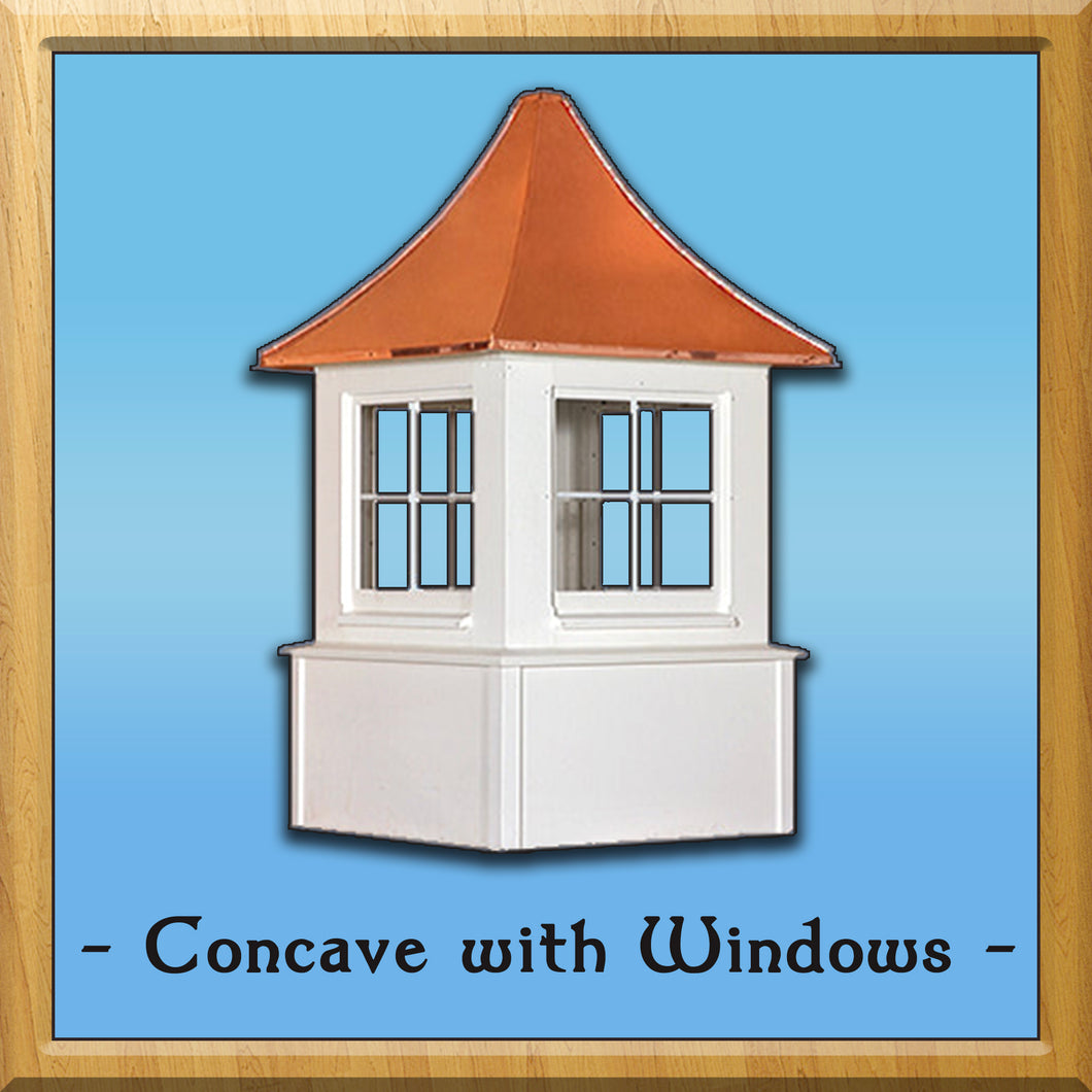 Concave with Windows Style Cupola 32”w x 64”h