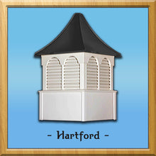 Load image into Gallery viewer, Hartford with Arched Louvers Style Cupola 28&quot;w x 52”h
