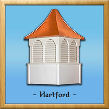 Load image into Gallery viewer, Hartford with Arched Louvers Style Cupola 24&quot;w x 44”h
