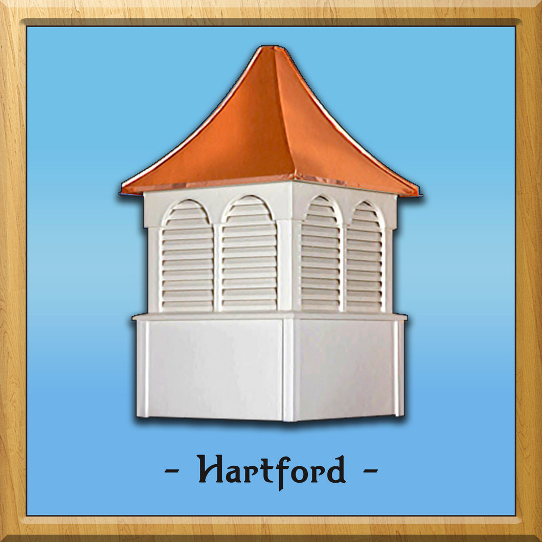 Hartford with Arched Louvers Style Cupola 28