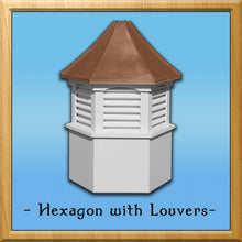 Load image into Gallery viewer, Hexagon with Louvers Style Cupola
