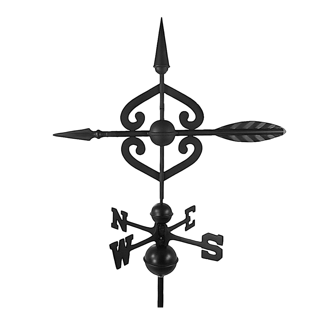 208B Black Scrolled Arrow Weathervane