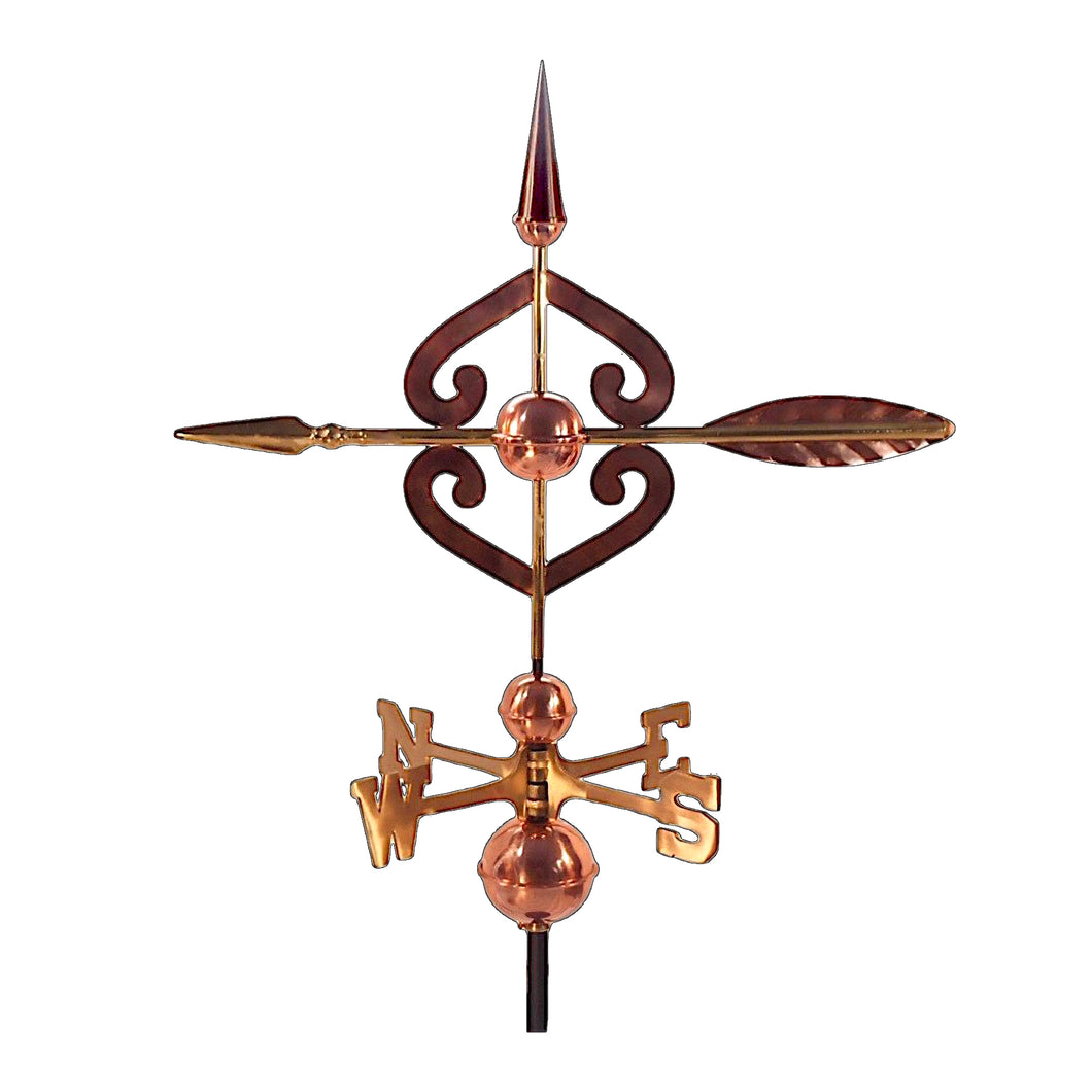 208C Copper Scrolled Arrow Weathervane
