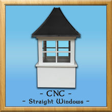 Load image into Gallery viewer, Vinyl CNC Window Style Cupola 24”w x 50”h
