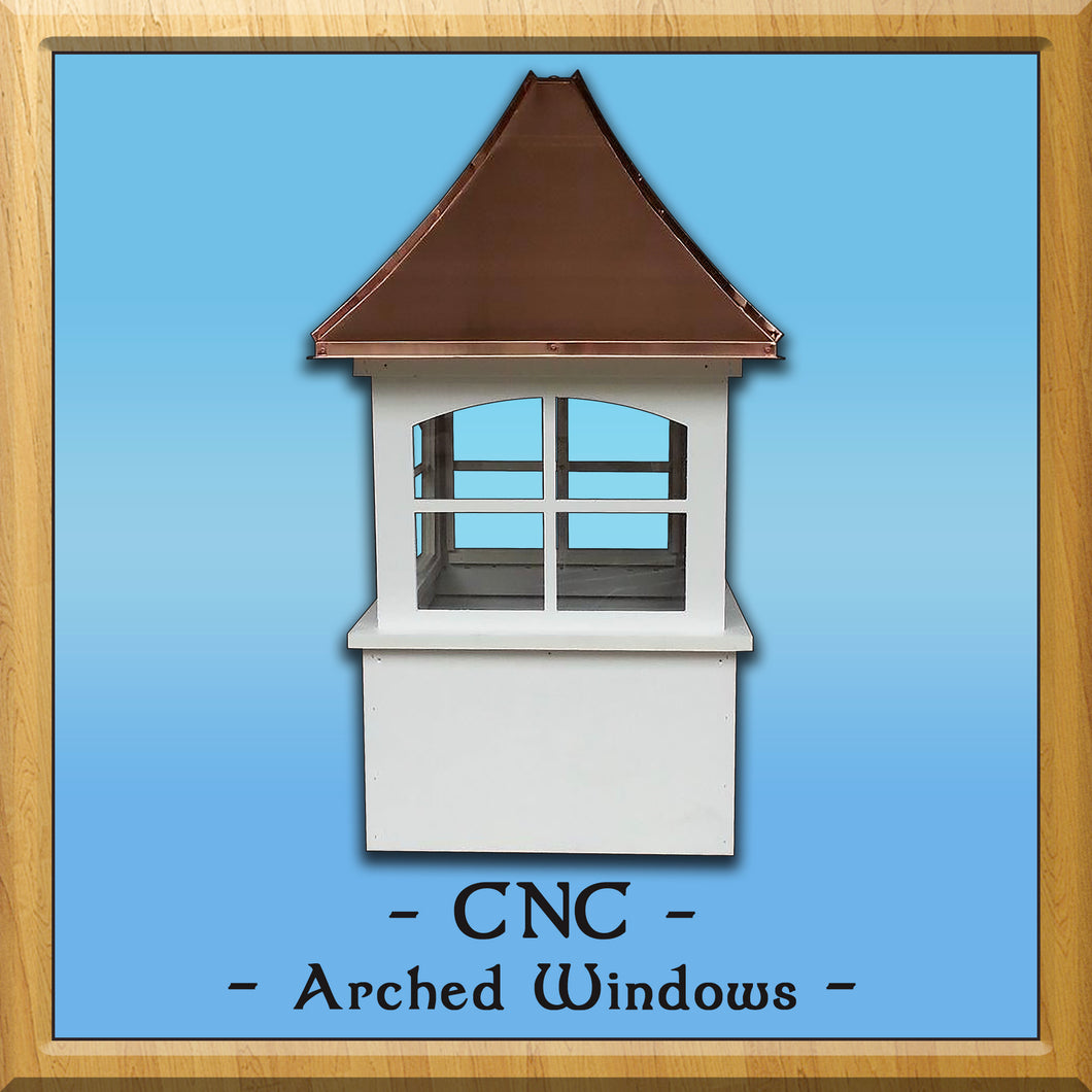 Vinyl CNC Window Style Cupolas 28”w x 57”h